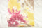 Pink Yellow and Brown Tie Dye Baby French Terry Knit Fabric 2 Pieces 1 yard 21 inches total